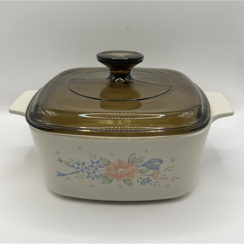 Corning Ware Symphony Casserole Dish with Lid A-1 1/2-B 1.5 Liter Pyrex Glass